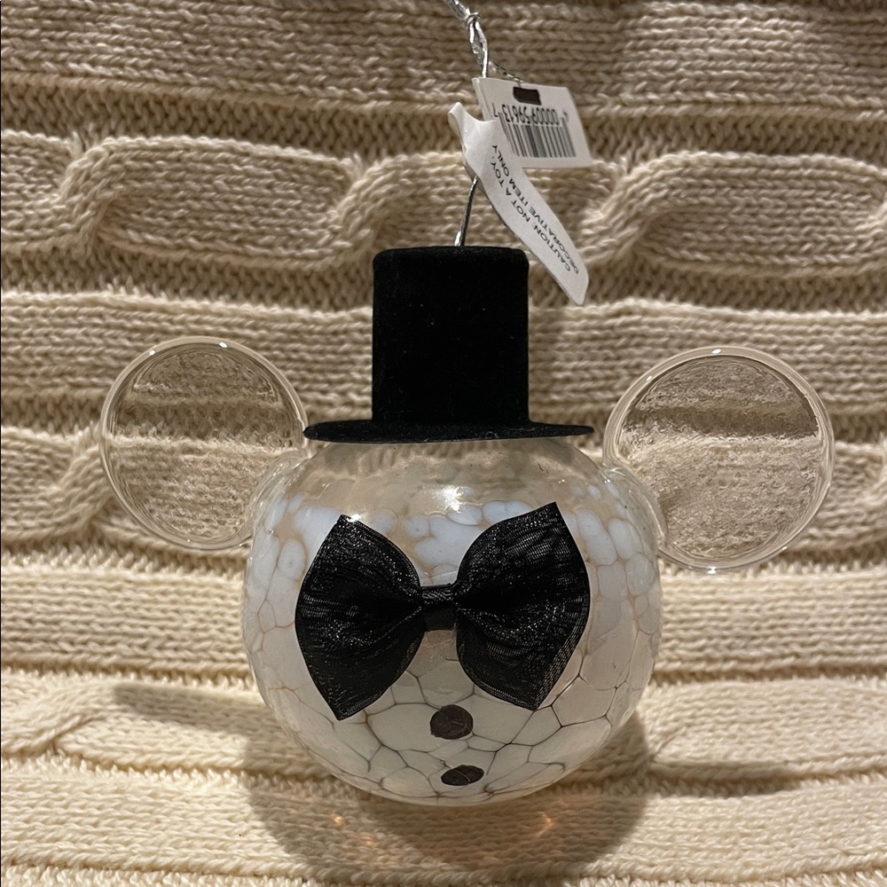 Disney Mickey Mouse Blown glass Ornament from Epcot